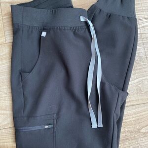 Figs Black Joggers with Modern Fit and Performance Fabric
